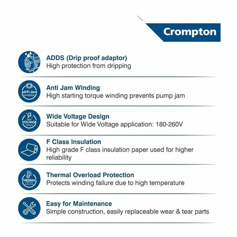  Crompton SUMO I 1 HP Self Priming Pump Image 6