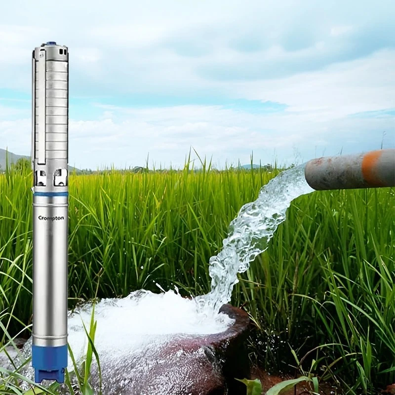  Crompton 4WSSF5-1012 1 HP V4 Water Filled Submersible Pumpset Image 4