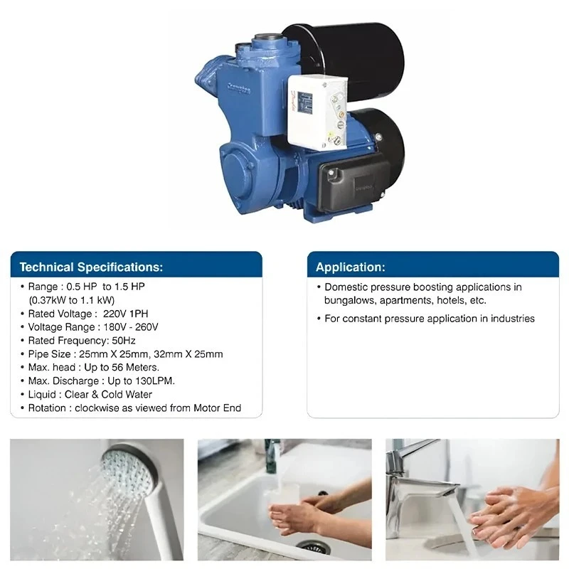  Crompton CFCHM4E1.0B-V24 1 HP Pressure Booster Water Pump Image 4