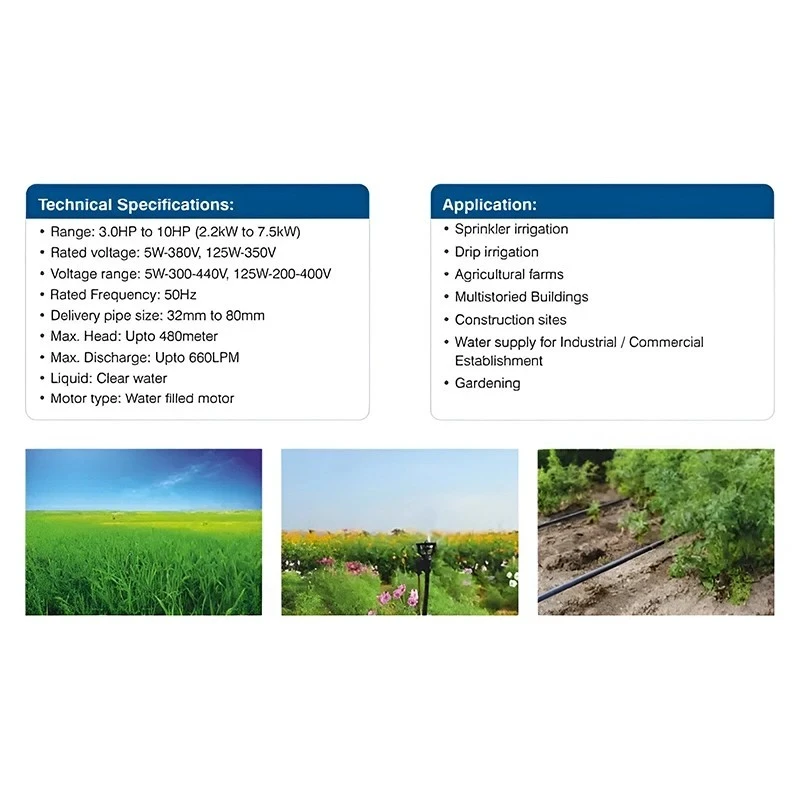  Crompton 125W56AT7.5DTP-38 7.5 HP Water Filled Submersible Pumpset Image 3