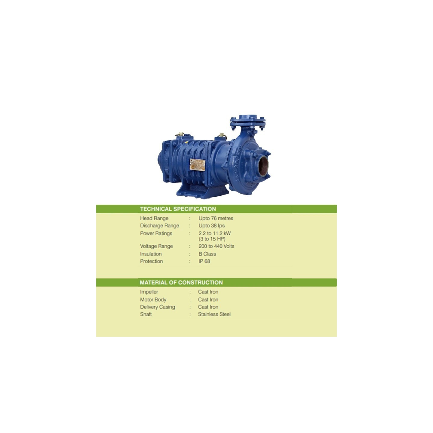 Buy Kirloskar 12.5 HP KOS-1348 Openwell Submersible Pump