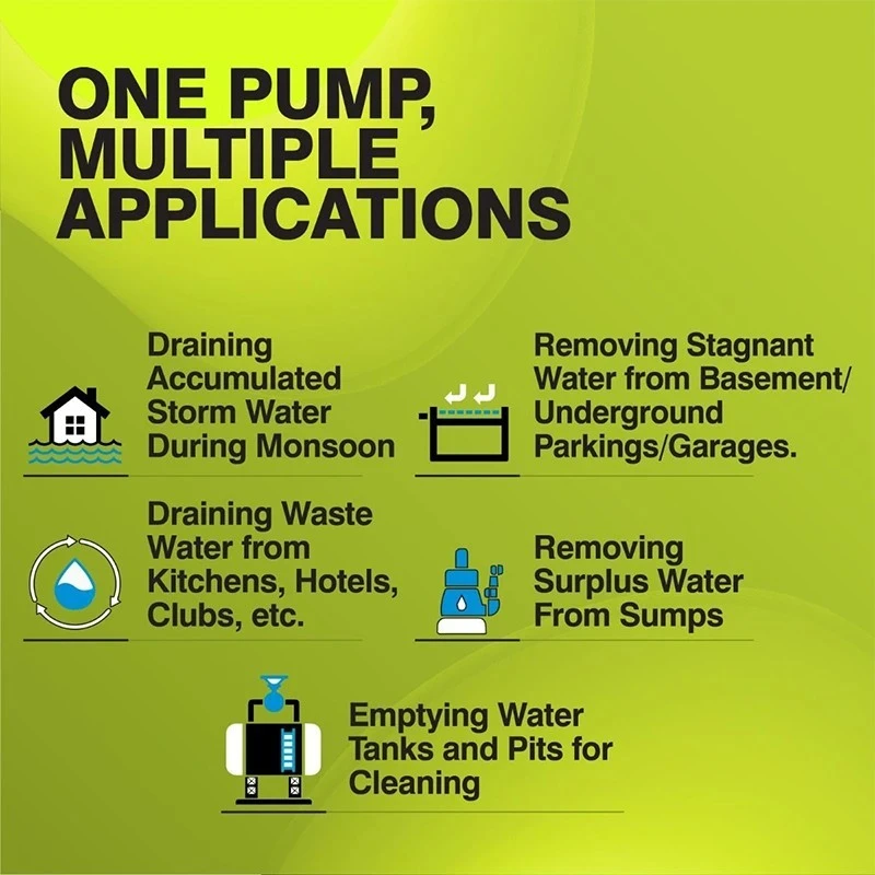  Kirloskar 1 HP ETERNA 750SW Sewage Submersible Pump Image-4