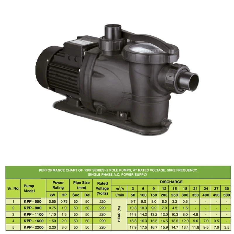  Kirloskar 1 HP KPP-800 Swimming Pool Pump Image-7