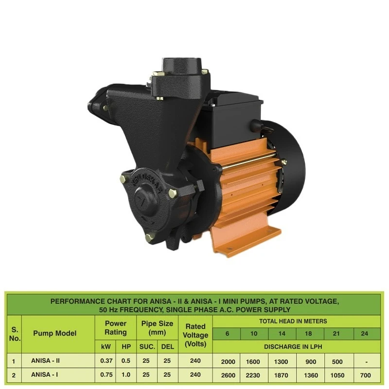  Kirloskar 1 HP Mini Anisa-I Self Priming Pump Image-6