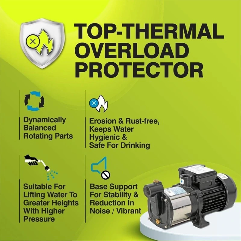  Kirloskar 0.4 HP ETERNA HL-35 Single Stage Pressure Booster Pump Image-3