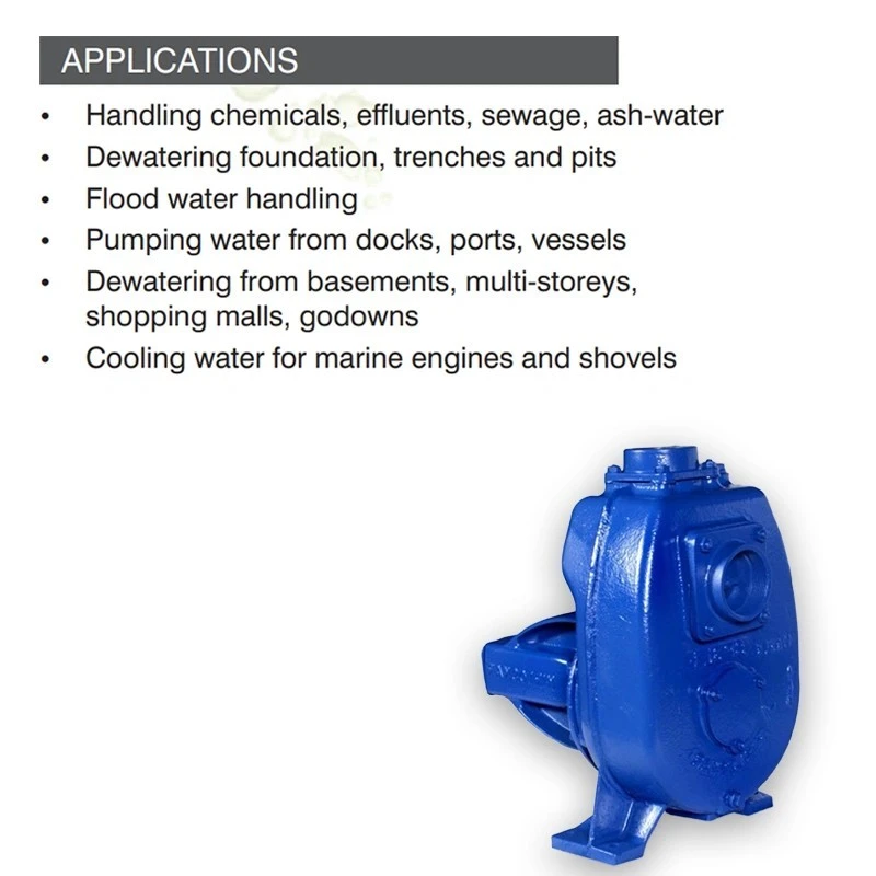  Kirloskar 3 HP SP-2H BS CI Self Priming Bare Shaft Pump Image-6