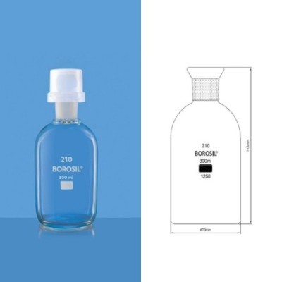 Borosil 1250-B.O.D. Bottle With Interchangeable Stopper image-1
