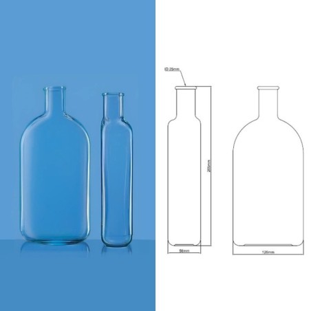 Borosil 1290-Roux Bottle With off Set Neck image-1