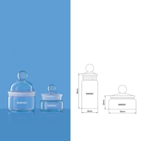 Borosil 1630-Weighing Bottles With I/C Glass Lid image-1
