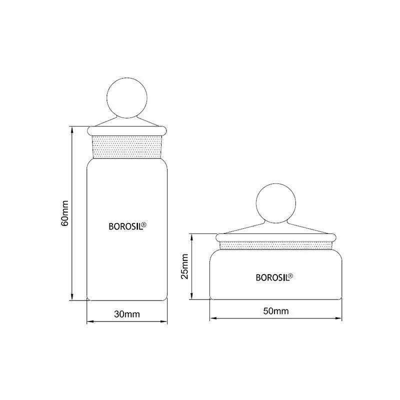  Borosil 1630-Weighing Bottles With I/C Glass Lid image-3