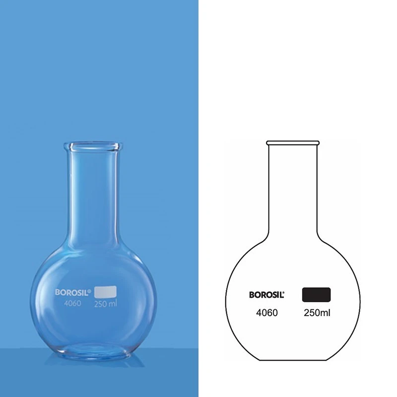 Borosil 4060-Narrow Mouth Flat Bottom Flask image-1