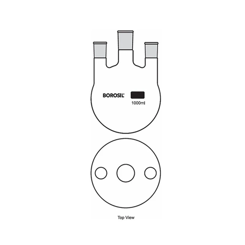  Borosil 4384-3 Necks Round Bottom Flask