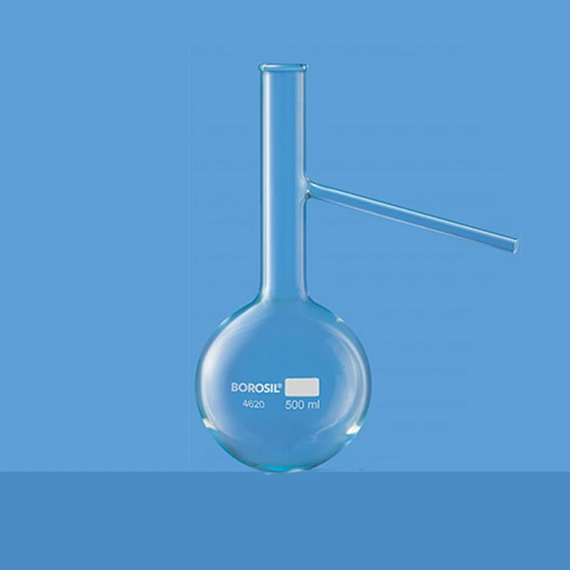  Borosil 4620-Distilling Flask With Side Arm image-2