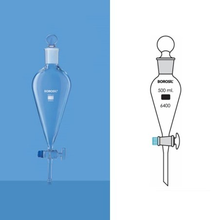 Borosil 6400-Pear Shape Separating Funnel image-1