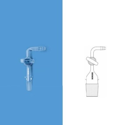Borosil 8856-Adapter Bent Cone With Stopcock image-1