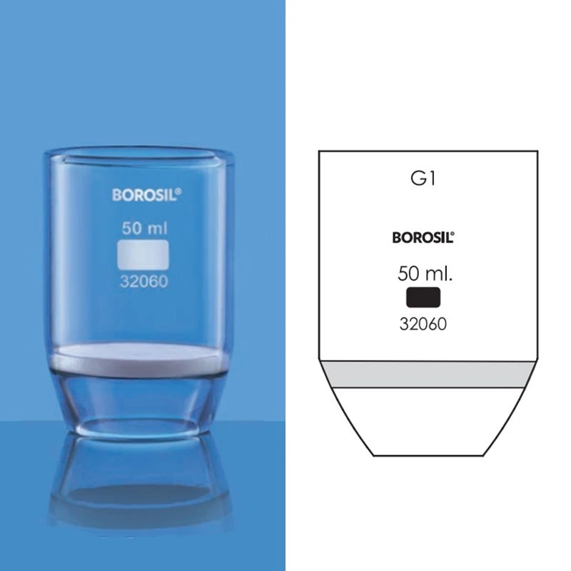 Borosil 32060-Low form Gooch Crucible With Sintered Disc image-1