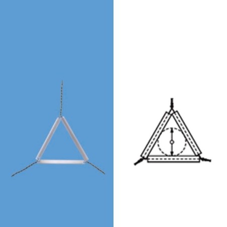 Borosil 3198-Quartz Silica Triangles on Nichrome image-1