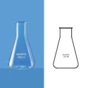 Borosil 4984-Quartz Erlenmeyer (Conical) Flasks image-1