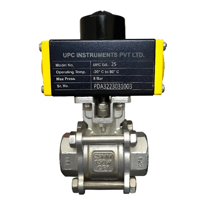 UPC Pneumatic Actuator Operated Three Piece Screwed image-1