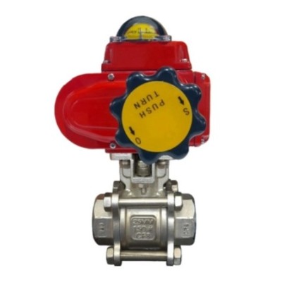 UPC Electric Actuator Operated Three Piece Screwed image-1