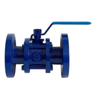 UPC Flange End Three Piece Cast Iron Ball Valve UPC-TFEB-412 image-1