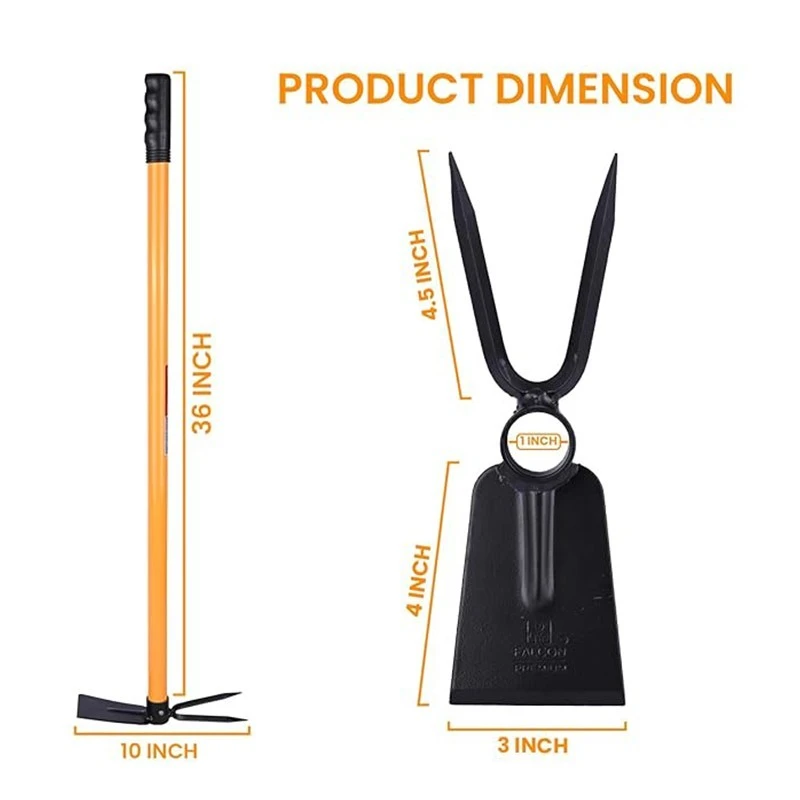  Falcon Garden Hoe With Steel Handle & Grip FGWH-100 image-2