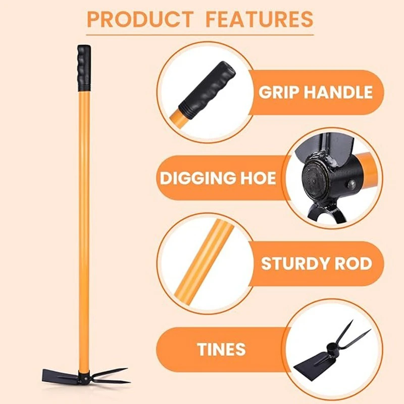  Falcon Garden Hoe With Steel Handle & Grip FGWH-100 image-3