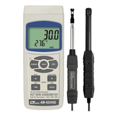 Lutron AM-4224SD Hot Wire Anemometer and Humidity Meter image-1