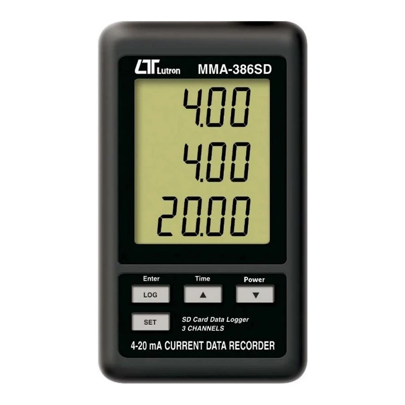 Lutron MMA-386SD 3 Channels 4-20 mA Current Recorder image-1