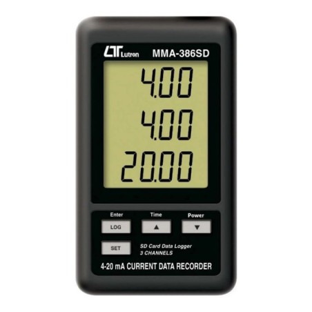 Lutron MMA-386SD 3 Channels 4-20 mA Current Recorder image-1