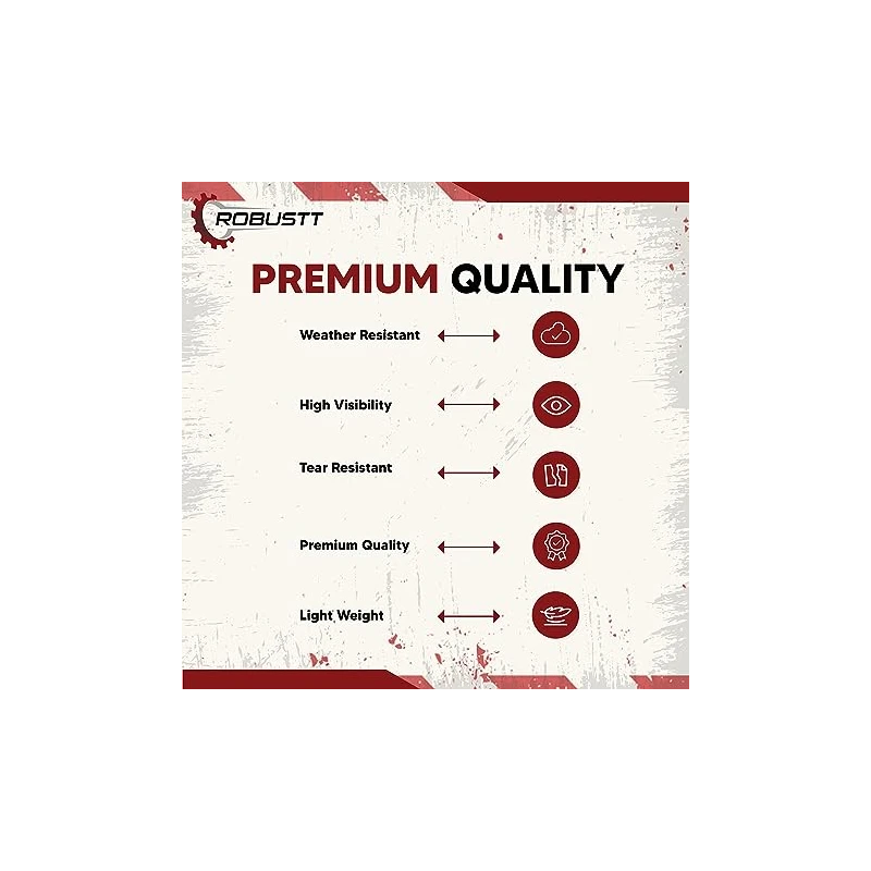 Buy Robustt PVC Caution Tape 3Inx130m White & Red at best price