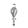 Separating Funnels With Screw Thread, O-Ring Glass Key Stopcock, Interchangeable Stopper, Conical/Pear Shape, Plain Stem