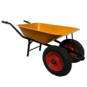 Buy Heavy Duty Double Wheel Barrow yellow Capacity 200kg