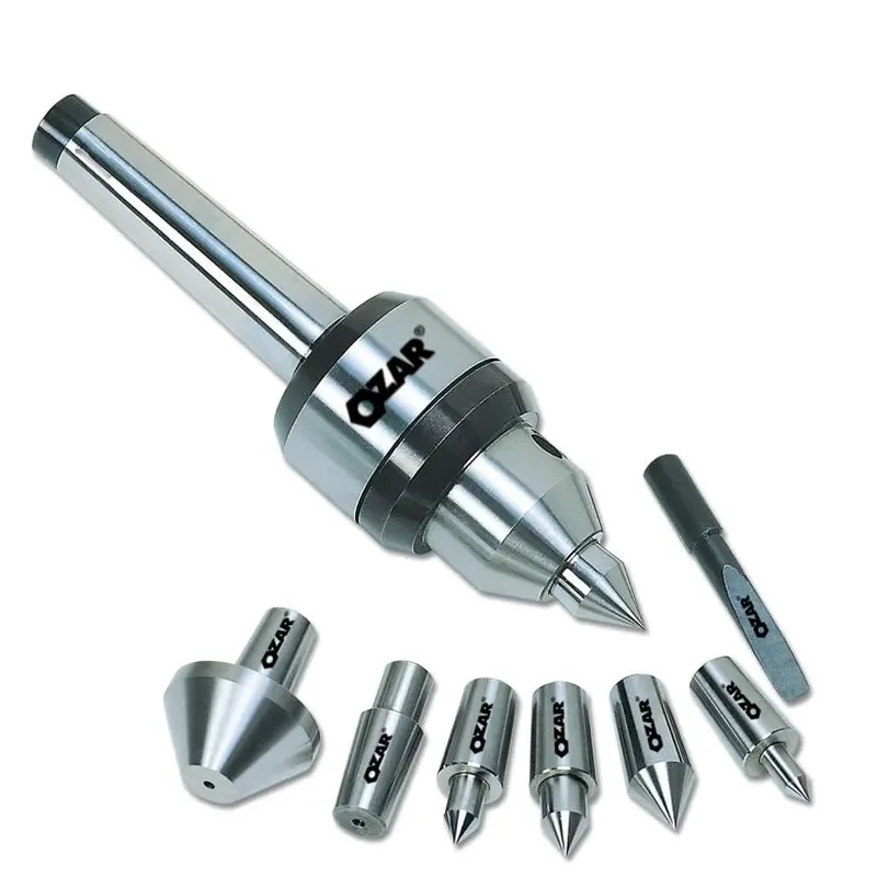 Ozar Solid Lathe Precision Revolving Center With 7 Interchangeable Point image-1