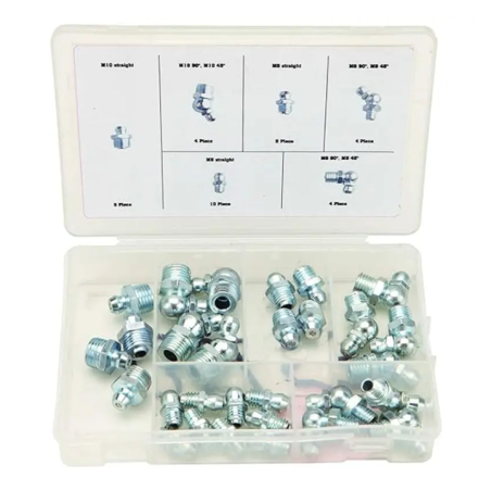 Ozar Grease Fitting Nipples Set Of 44 Pcs AGF-7575 image-1