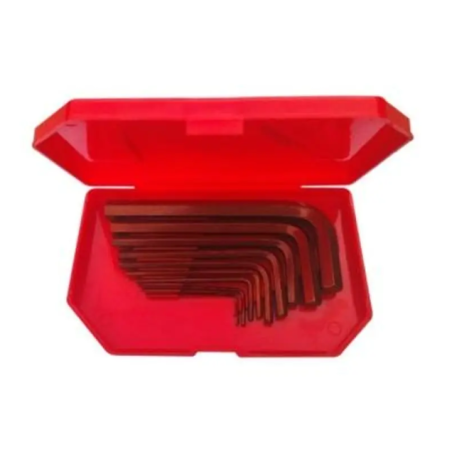 Ozar Chrome Vanadium Steel Short Hex Allen Key Set Of 9 Pcs AKA-9130 image-1