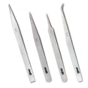 Ozar Fine Curved Stainless Steel Tweezer ATW-0257 image-1