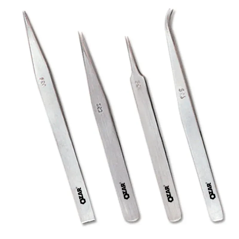 Ozar Fine Curved Stainless Steel Tweezer ATW-0257 image-1