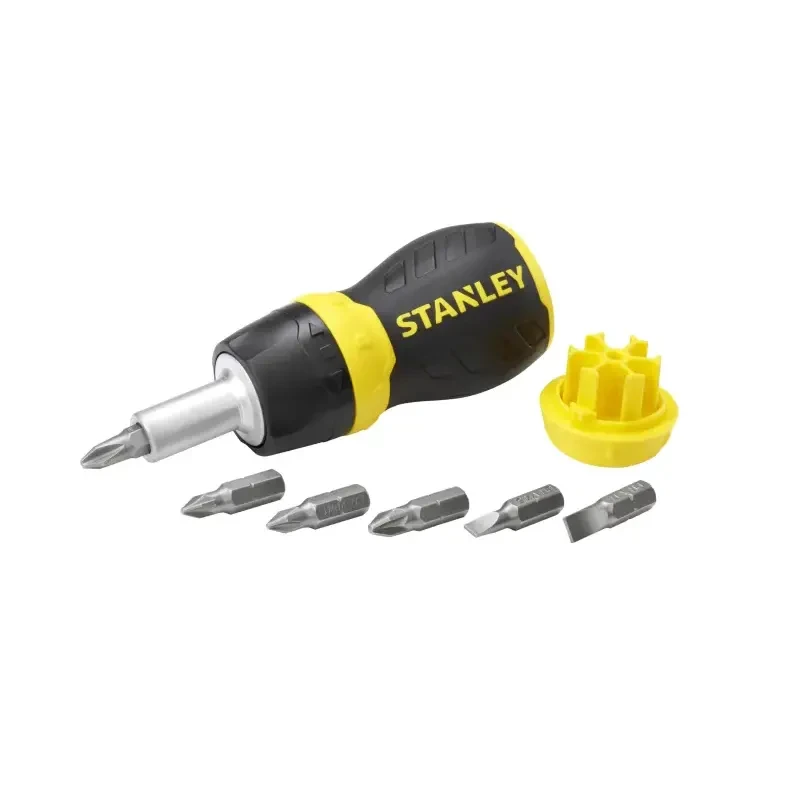 Stanley Multibit Stubby Ratcheting Screwdriver 0-66-358 image-1