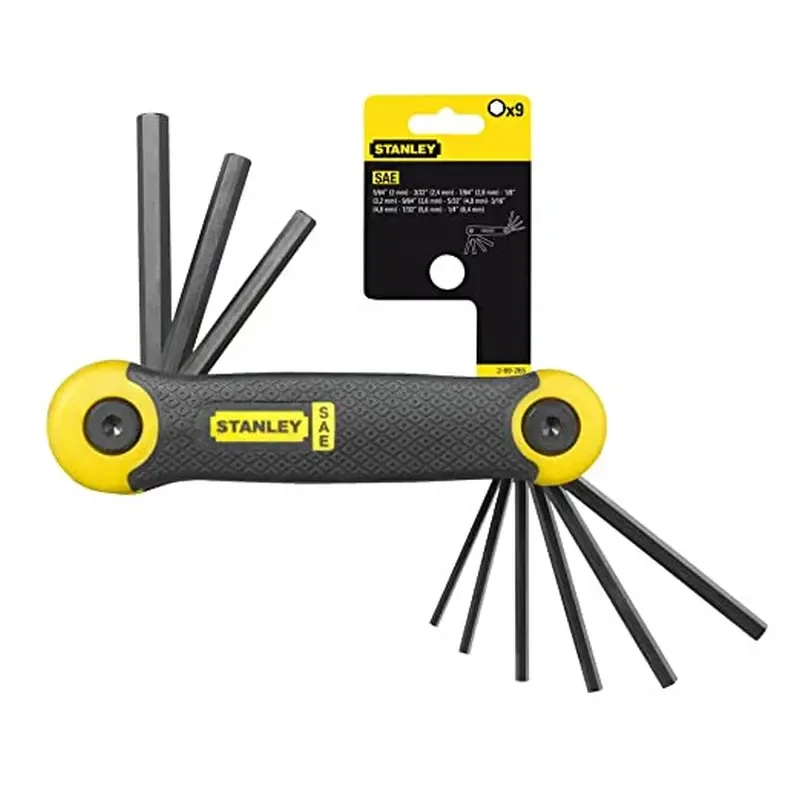 Stanley 9 Pc Sae Folding Hex Key Set 2-69-265 image-2