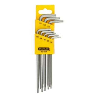 Stanley 8 Pc Long L-type Tamper Proof Torx Hex Key 92-624 image-1