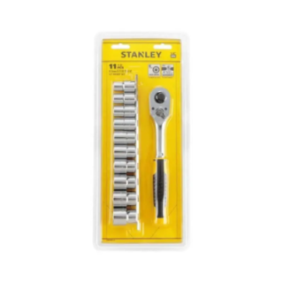 Stanley 1/2 Dr 11 Pcs Pear Head Ratchet Set Met STMT45501 image-1