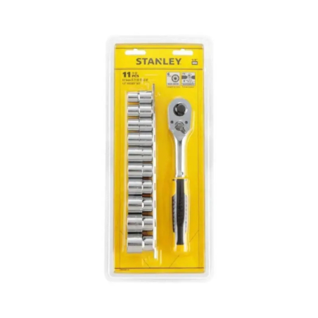 Stanley 1/2 Dr 11 Pcs Pear Head Ratchet Set Met STMT45501 image-1