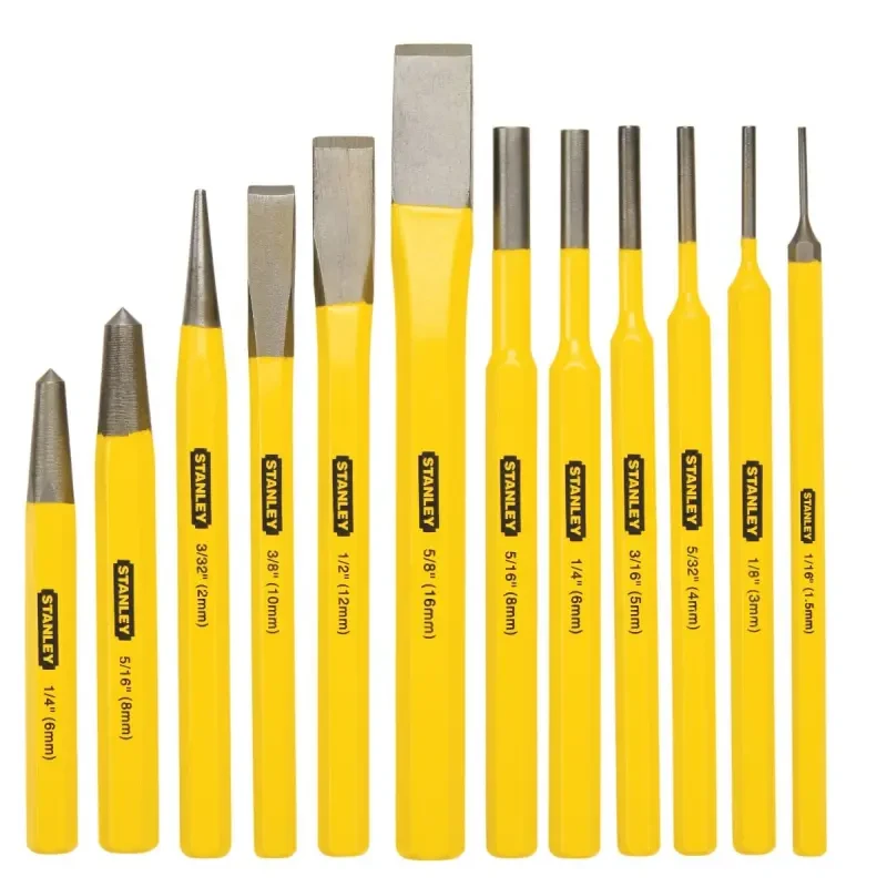 Stanley 12 Pc Punch & Chisel Kit 16-299 image-1