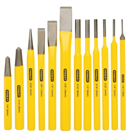 Stanley 12 Pc Punch & Chisel Kit 16-299 image-1