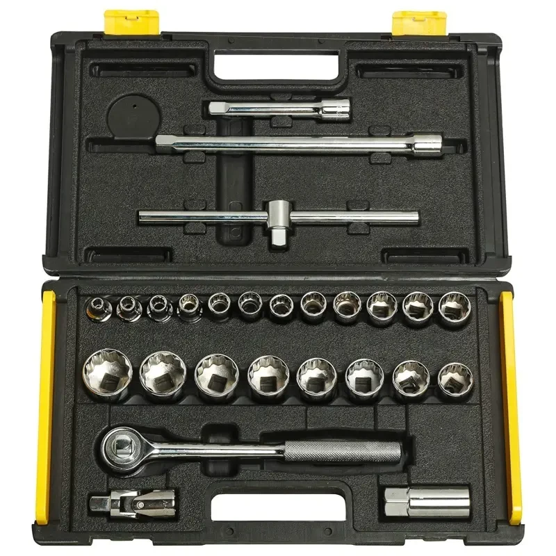 Buy Stanley 25 Pc 1/2 Sq. Dr.12pt Socket Set Imp at lowest price