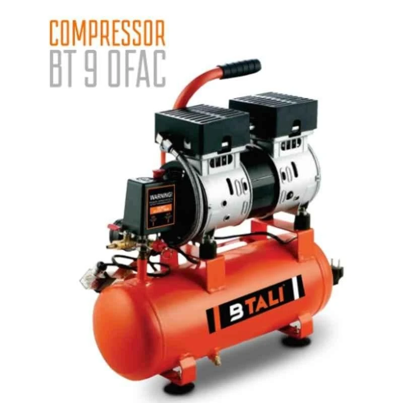 Btali 9L 1HP Oil Free Air Compressor BT 9 OFAC Proline image-1