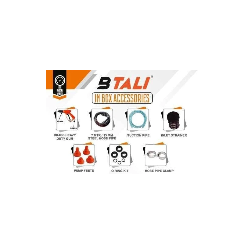 Btali 150bar 12lpm High Pressure Car Washer with Accessories BT 1200 HPW image-7