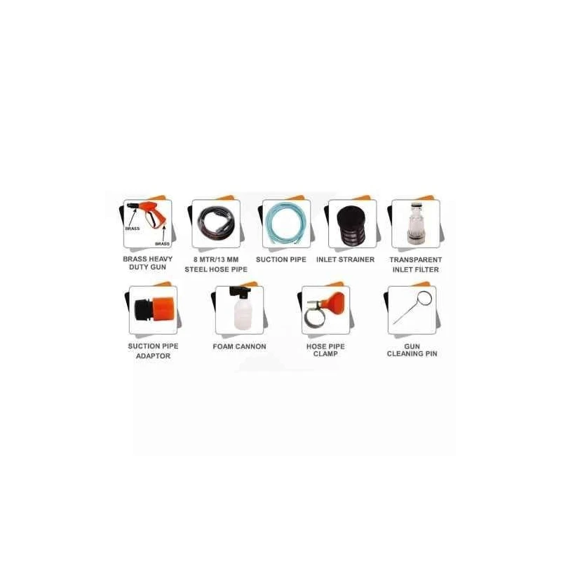 Btali 1600W 130bar High Pressure Washer with Accessories BT 1000 HPW Vector image-2