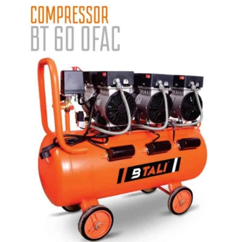 Btali 60L 3HP Oil Free Air Compressor BT 60 OFAC Proline image-1